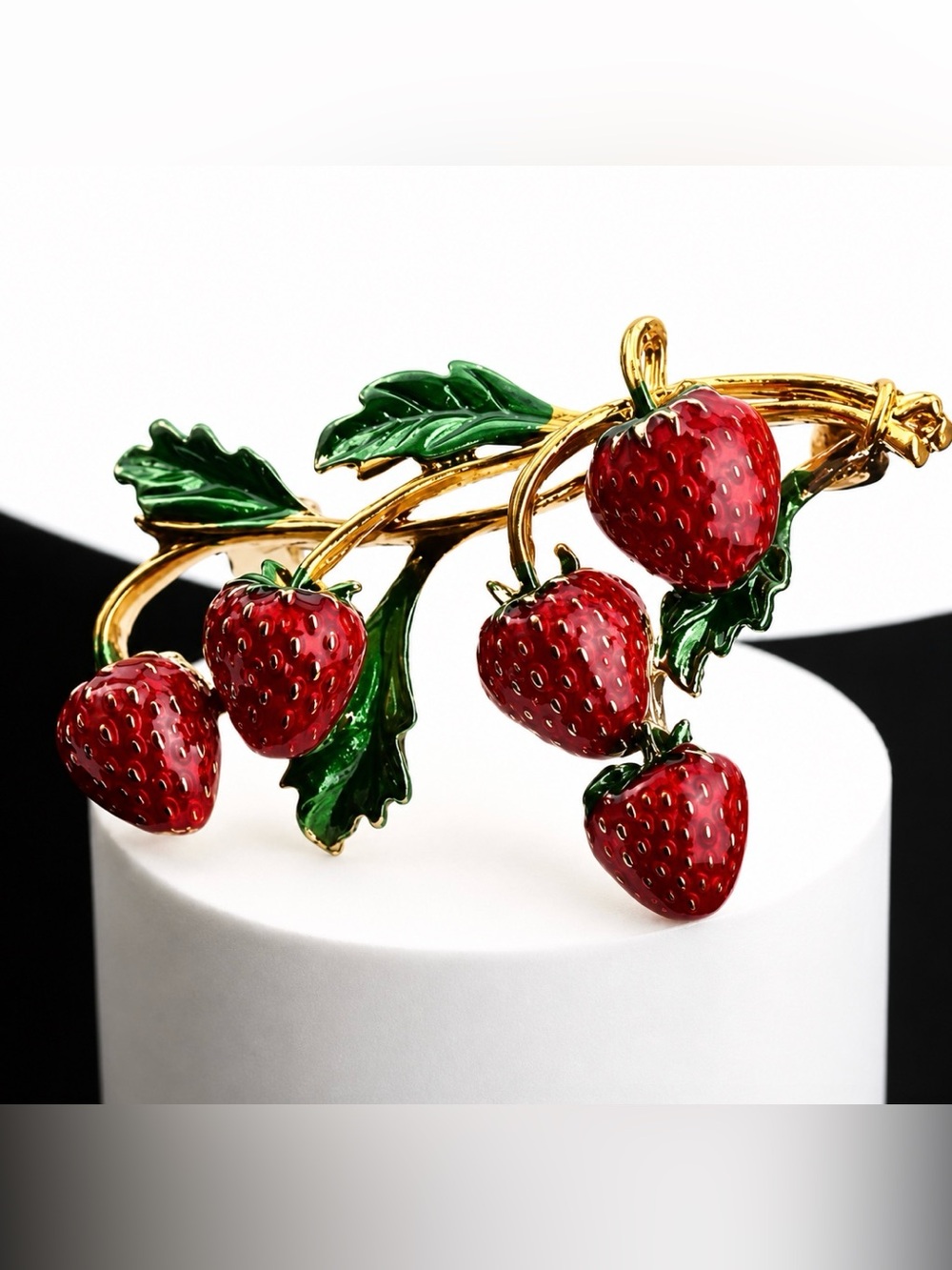Strawberry Brooch Modern New